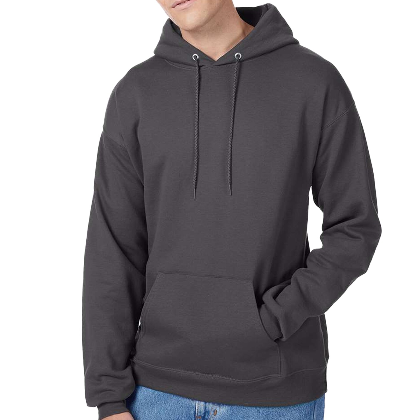 Hanes Men's Ecosmart Fleece Hooded Sweatshirt, Ideal for Cricut & Embroidery