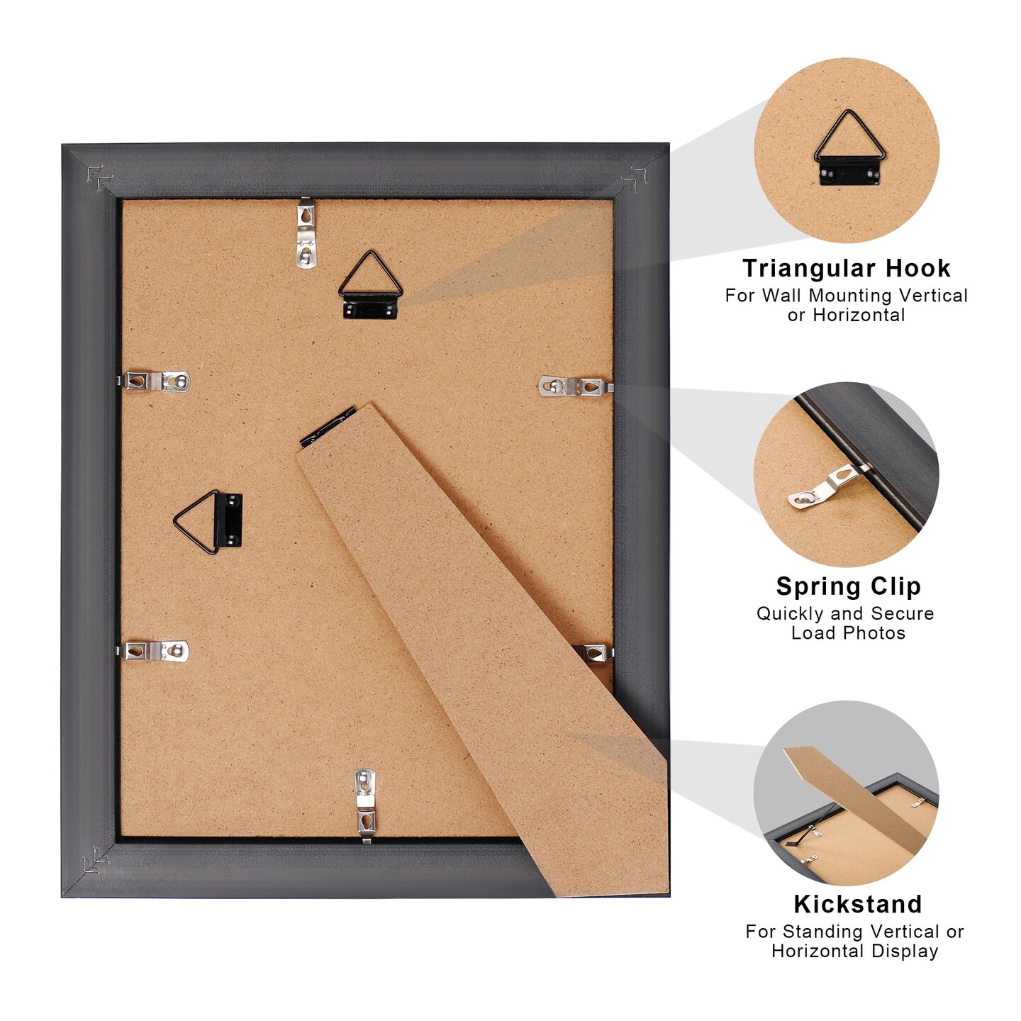 8.5x11 Diploma Certificate Frame with High Definition Glass, Degree Document Frame for Wall and Tabletop, Mahogany with Gold Beads, 1 Pack