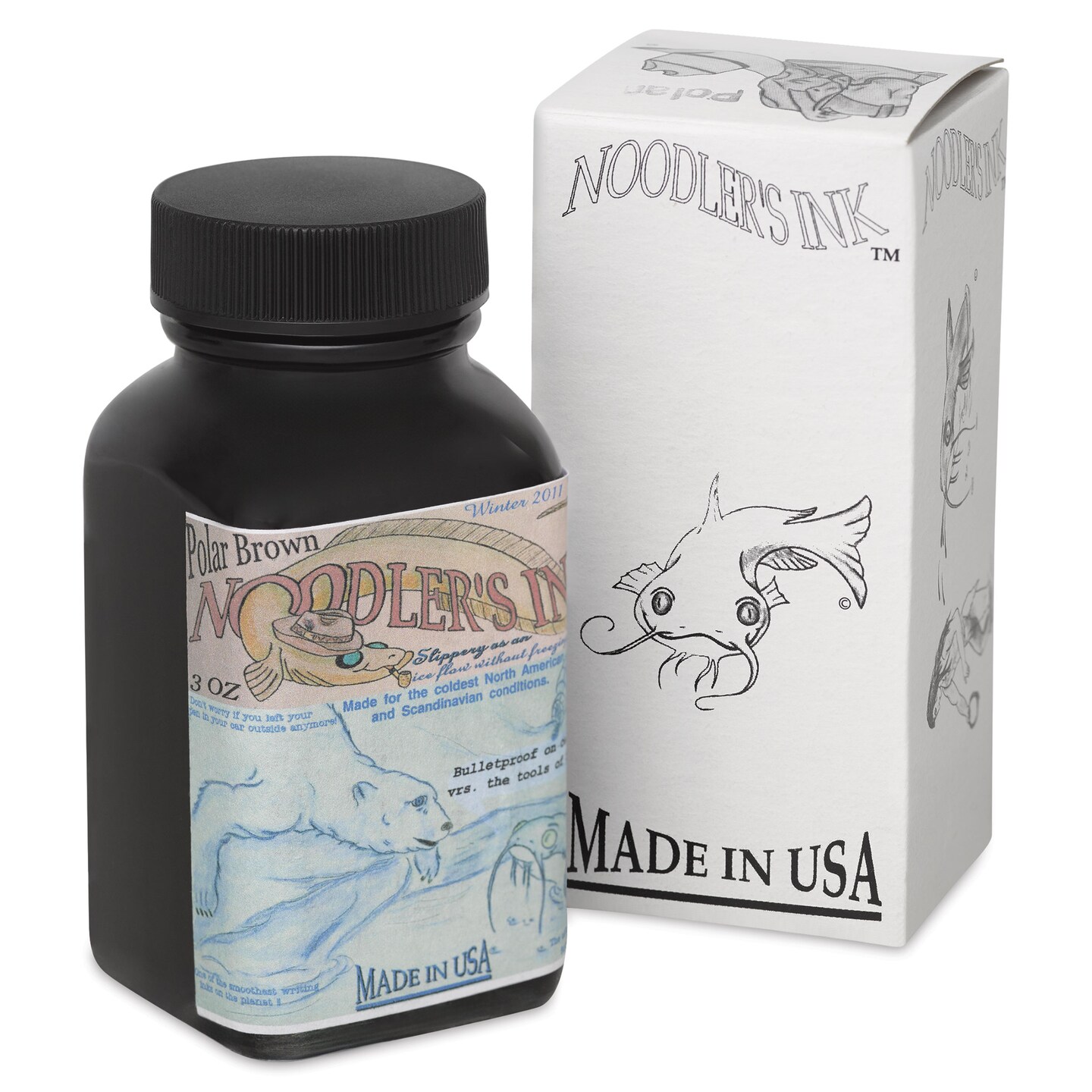 Noodler&#x27;s Ink Fountain Pen Ink - Eternal Polar Brown, 3 oz
