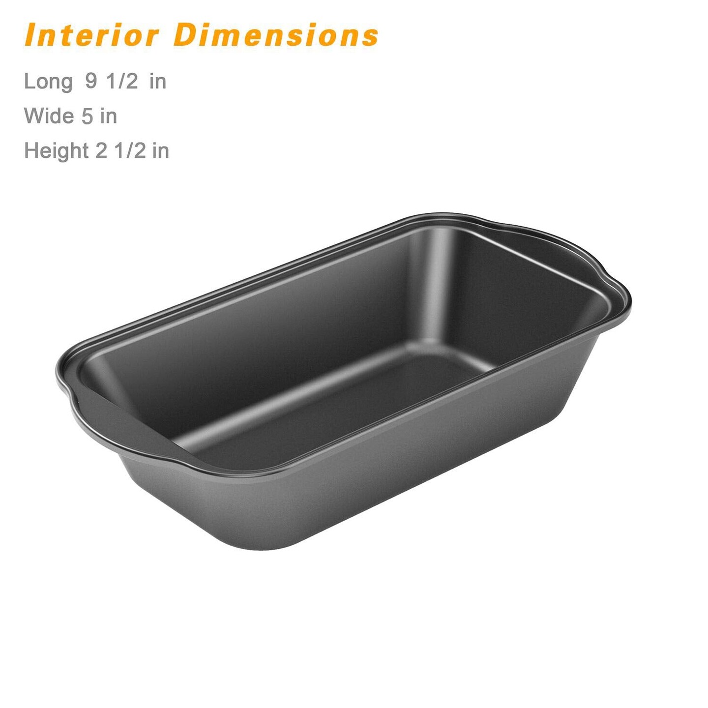 3 Pack Nonstick Carbon Steel Baking Bread Pan, Large Loaf Pan, 9 1/2&#x22; x 5&#x22;