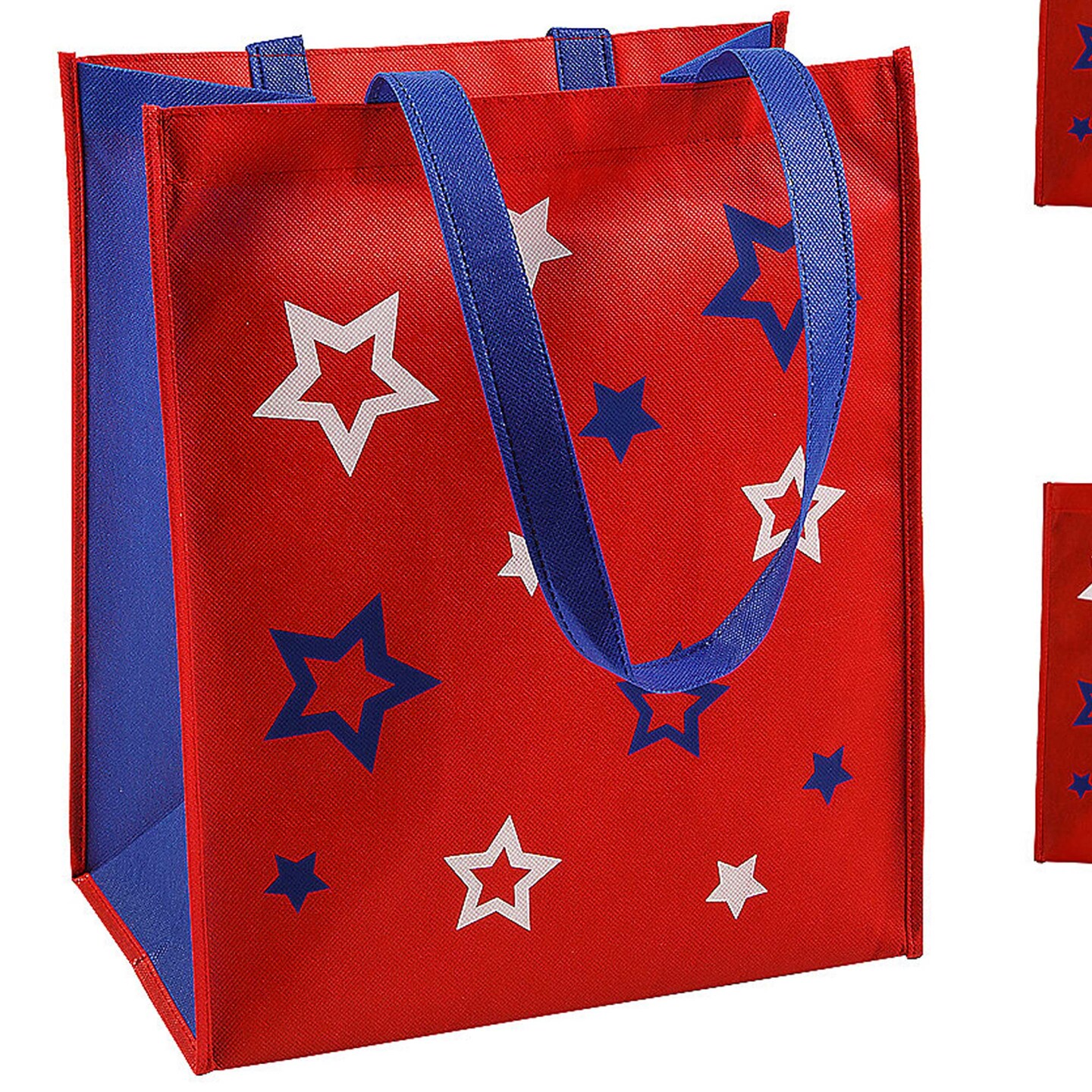 12" x 14" Medium Patriotic Shopper Nonwoven Tote Bags 12 Pieces