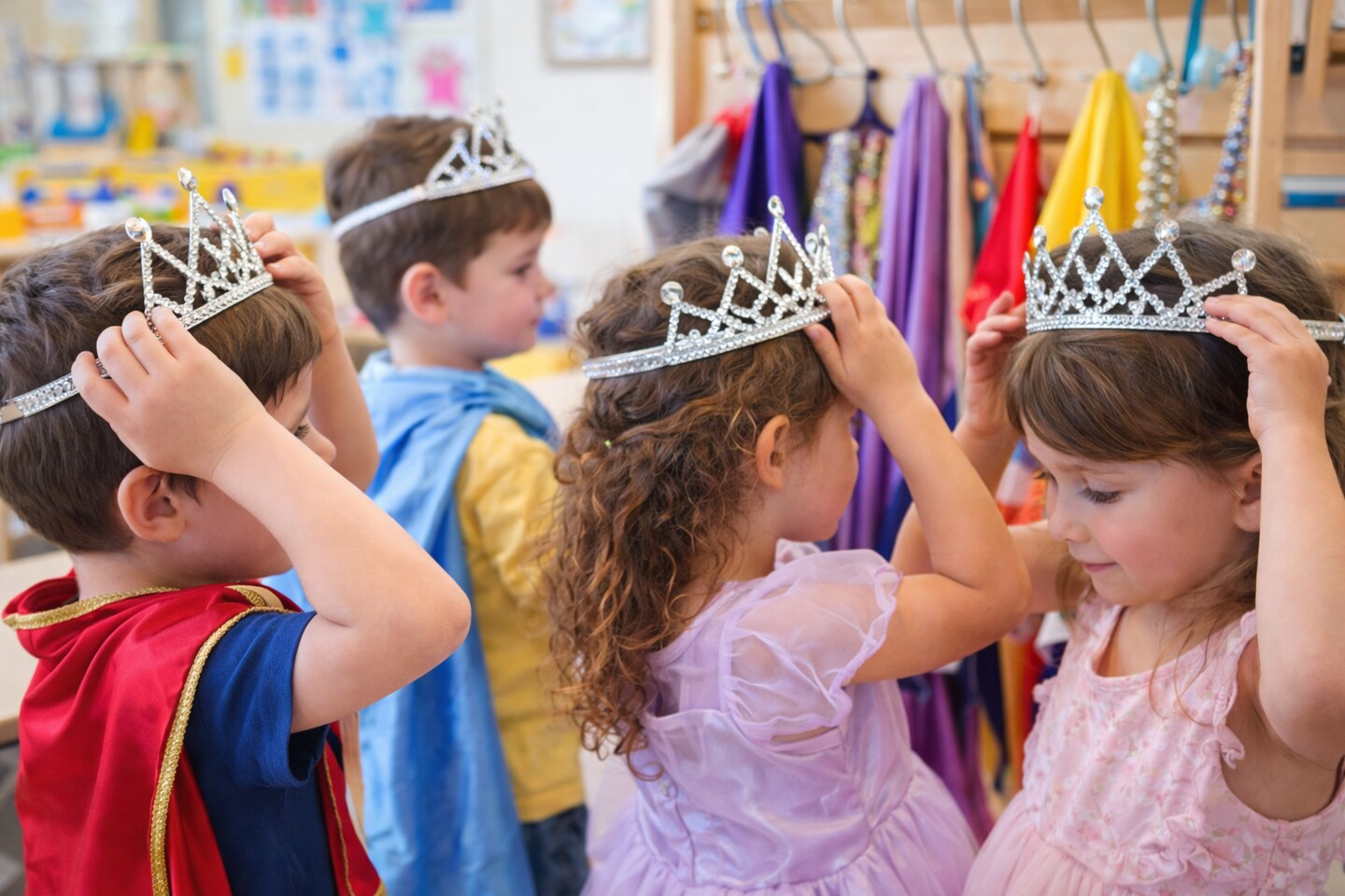 Silver Metal Tiara Crown – Rhinestone Tiara for Dress Up, Parties, Crafts & Classroom Play