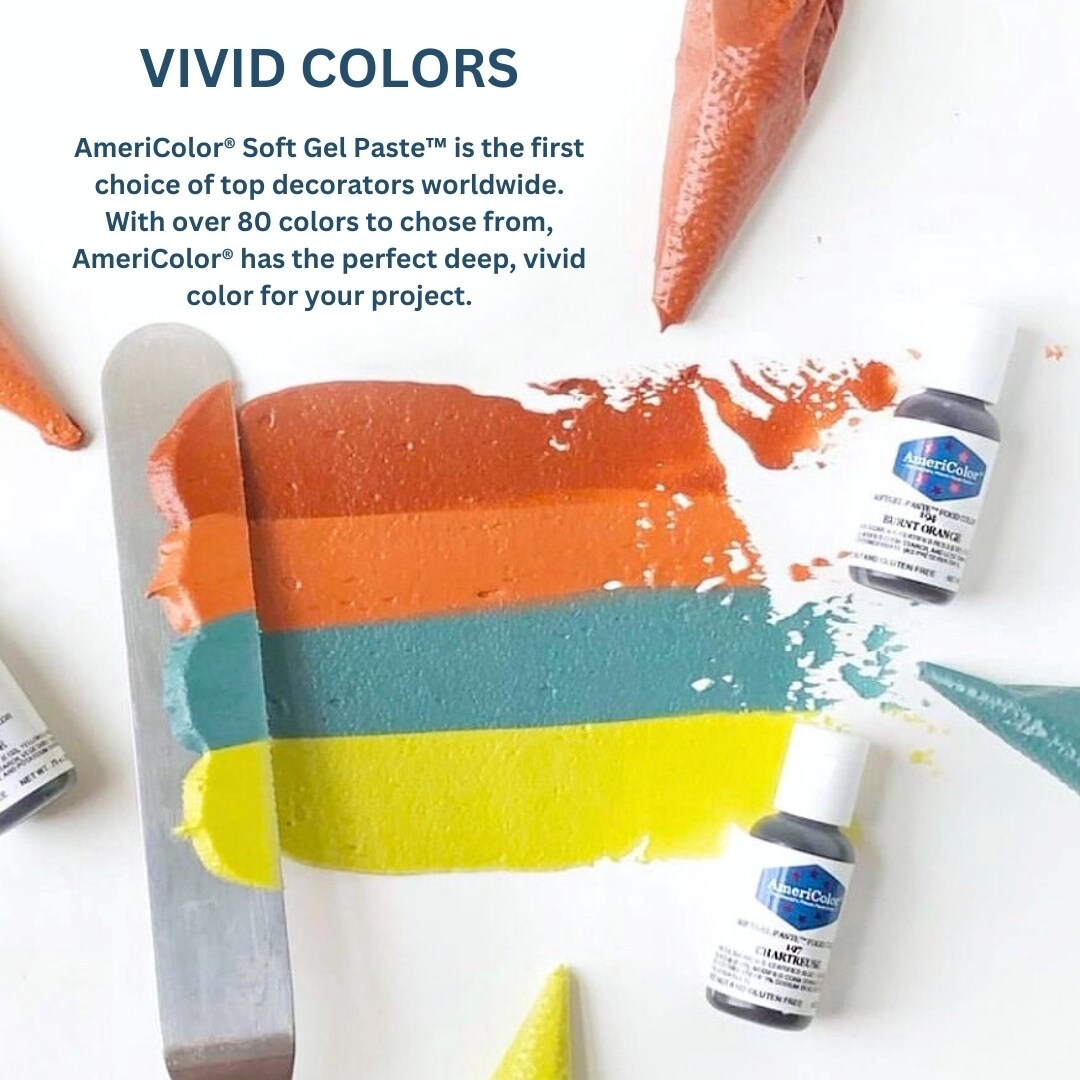AmeriColor, Electric Yellow, 4.5 Ounce, Soft Gel Paste Food Color