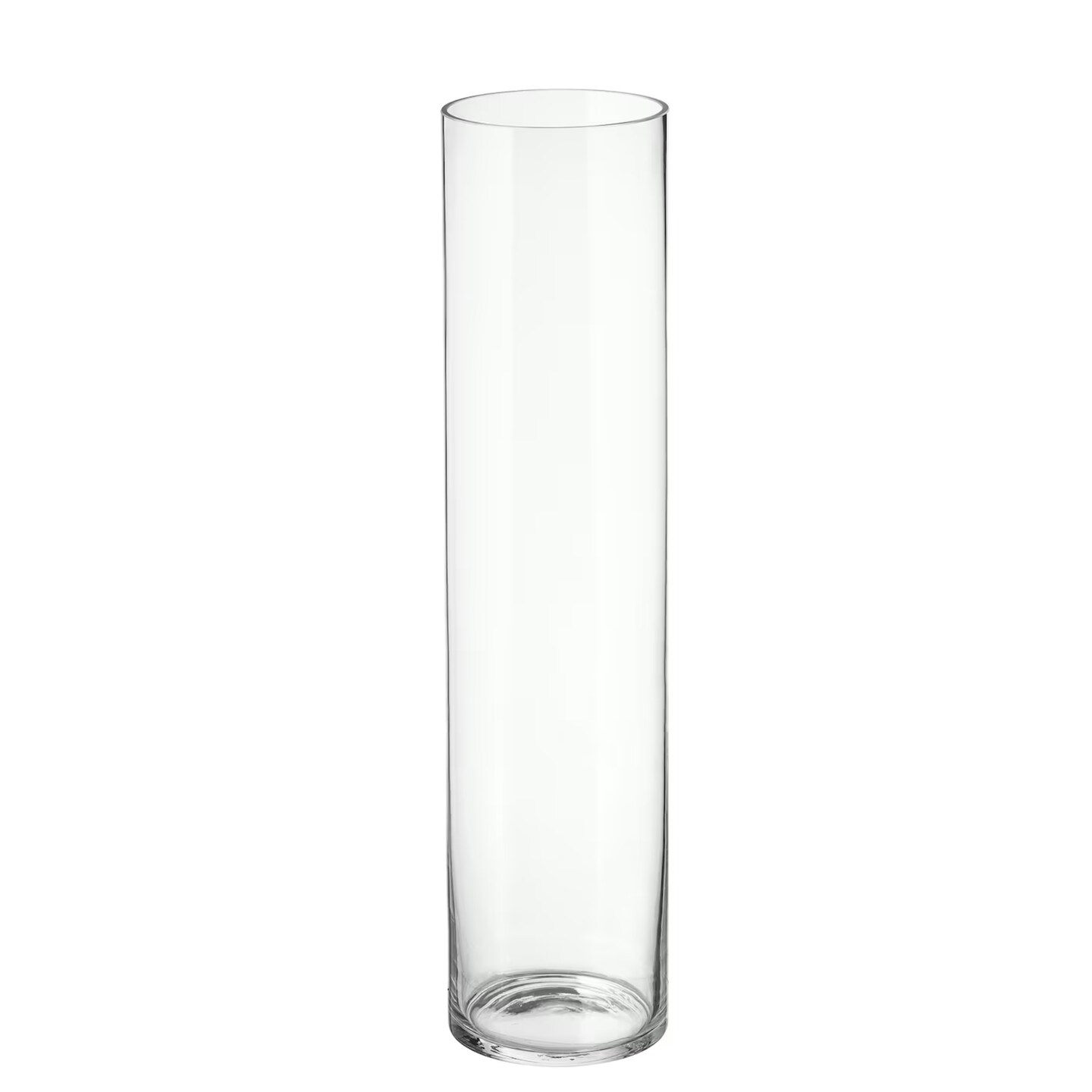 Crystal Clear Slim Glass Cylinder Vase Modern Table Centerpiece