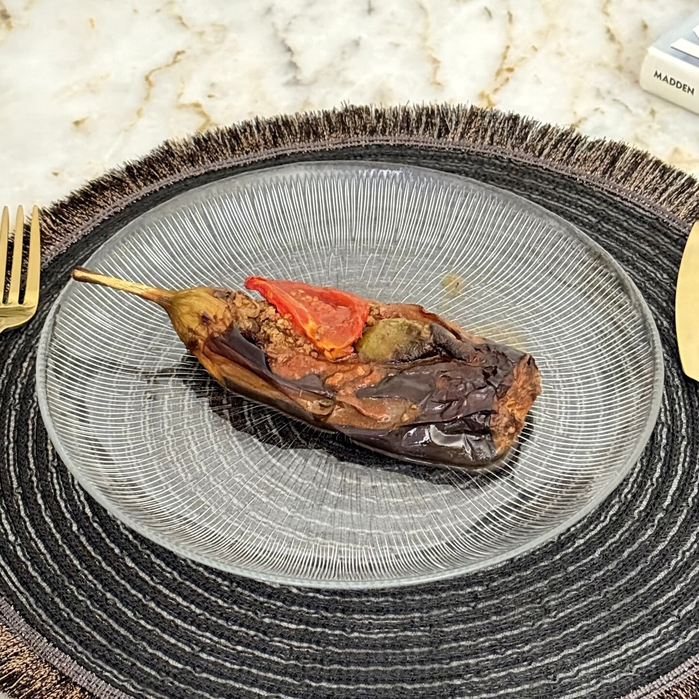 Clear Glass Dinner Plate Starburst Pattern Durable Oven Microwave Safe