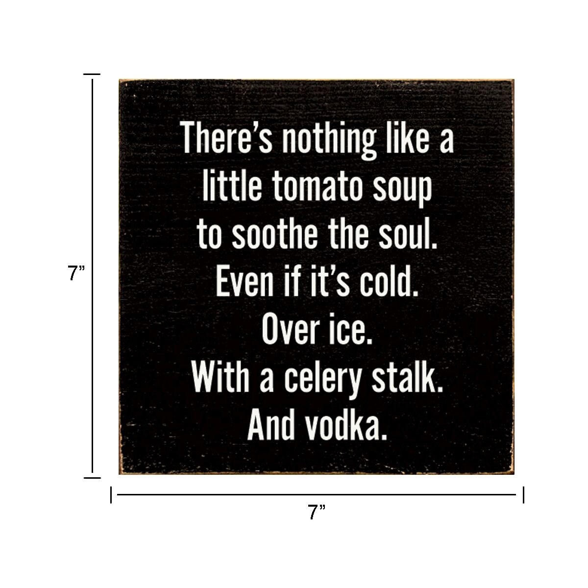 Rustic Wood Sign Square Solid Wood Wall or Tabletop Decor 7 Inch