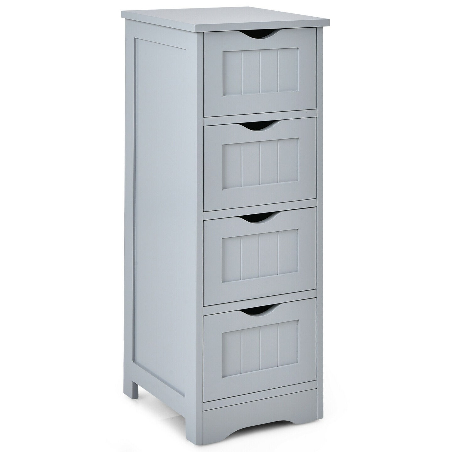 Freestanding Storage Cabinet 4 Drawers with Anti-Toppling Device and Waterproof Surface