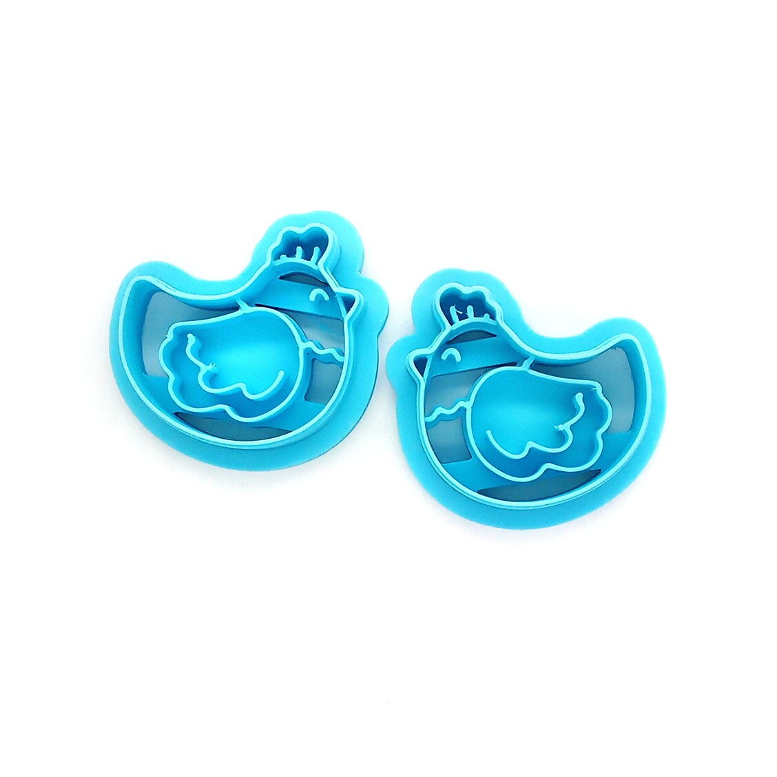 Hen Clay Cutters, 2 Matching Chickens for Earrings, Adorabilities