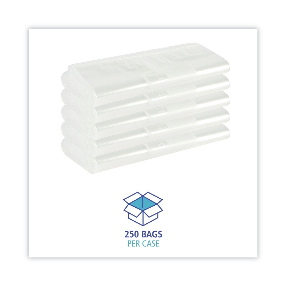 Boardwalk 10.5 in. x 11 in. Reclosable Food Storage Bags - Clear (250/Box)