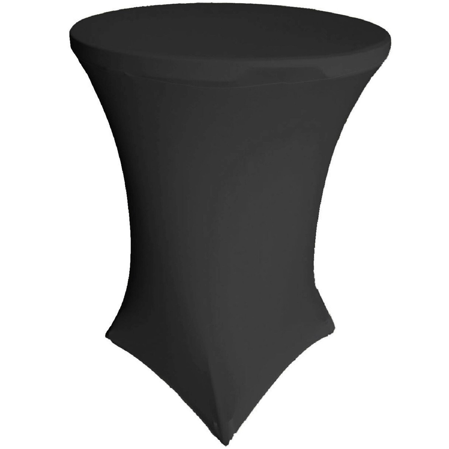 Fitted Round Spandex Cocktail Table Cover 36 x 42 Inch Wrinkle-Free Polyester Lycra