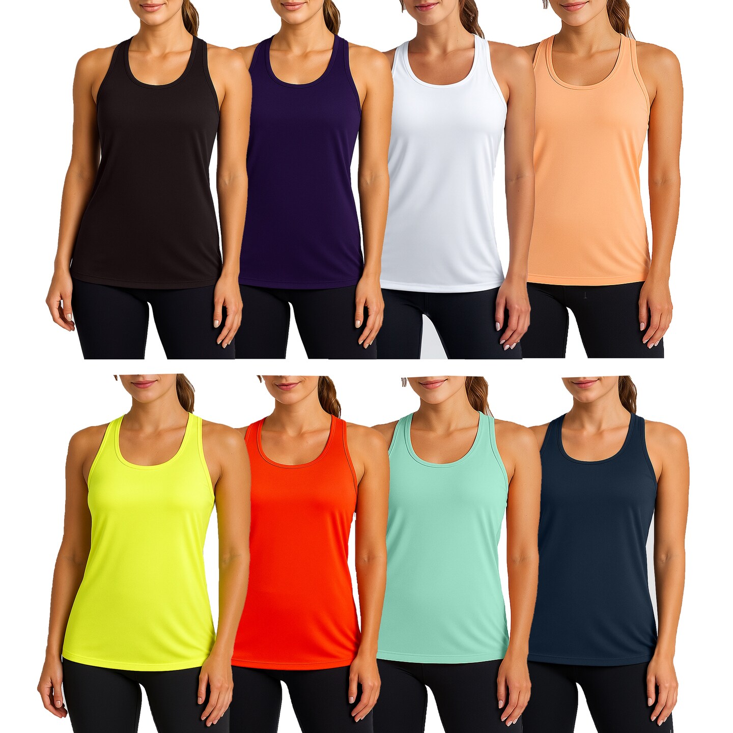 Galaxy By Harvic Women's Moisture Wicking Racerback Tank (S-3XL)
