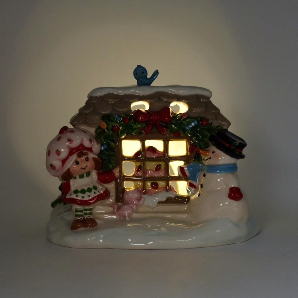 Blue Sky Clayworks Strawberry Shortcake Snowflake Sweetness Candle House