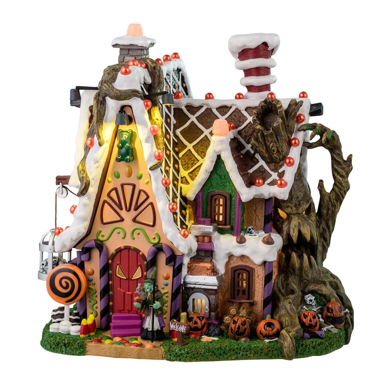 Lemax Spooky Town Halloween Village The Candy Witch Cottage Gingerbread House