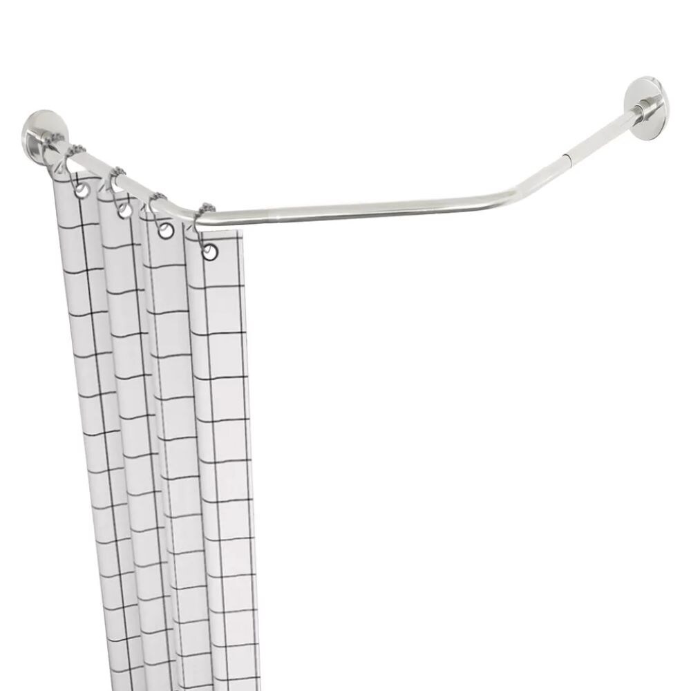 Kitcheniva Shower Curtain Rod Wall Mounted L Shaped