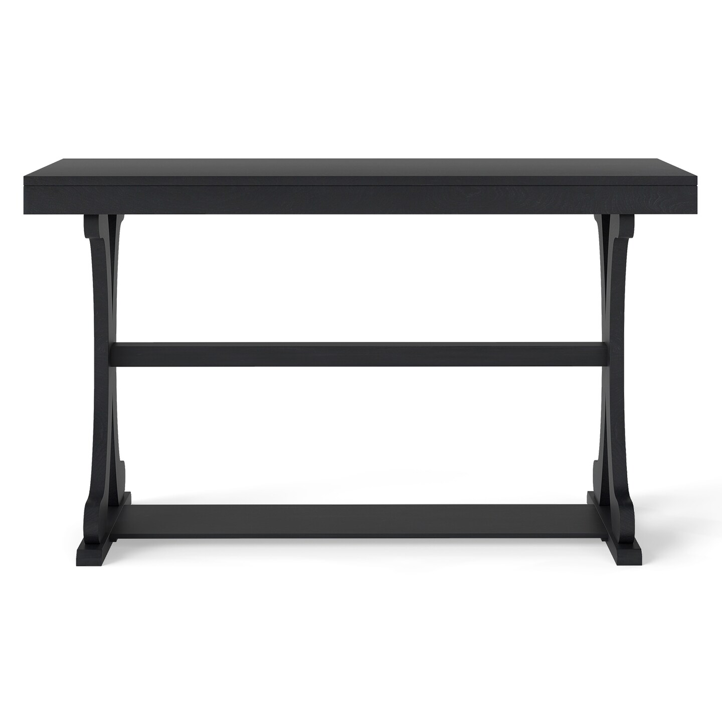 Narrow Vintage Console Table Open Shelf for Living Room and Entryway