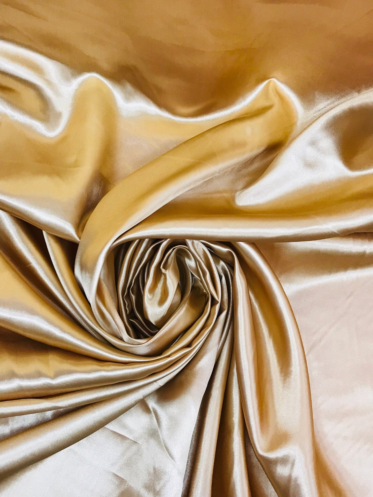1 Yard Gold Medium Satin Fabric for Elegant Dresses Evening Gowns and Costumes 58/60 Inch Width