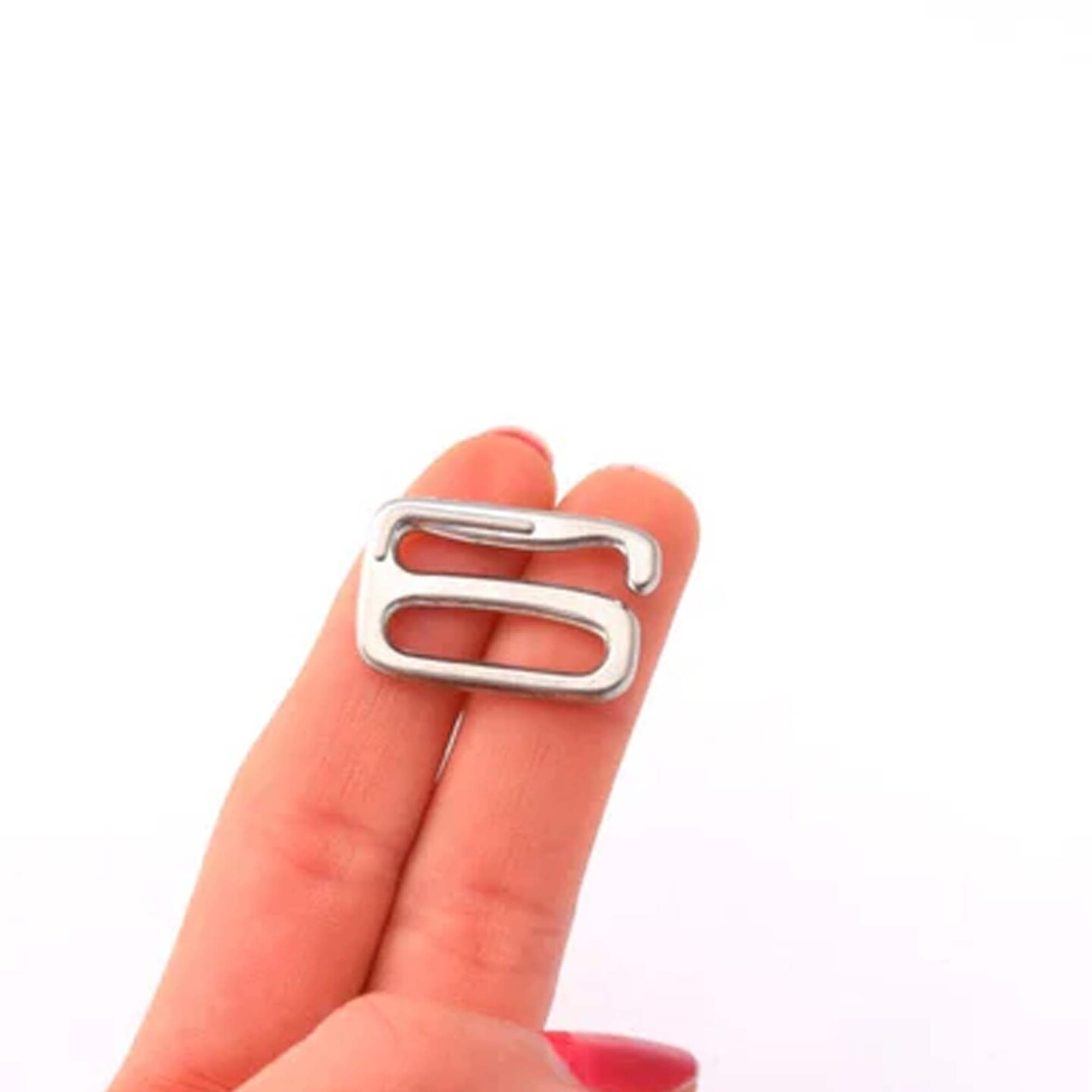1 Dozen 1/2" Silver Nickel Strap Hooks for Bikinis Swimwear Bags Jewelry Closures Accessories