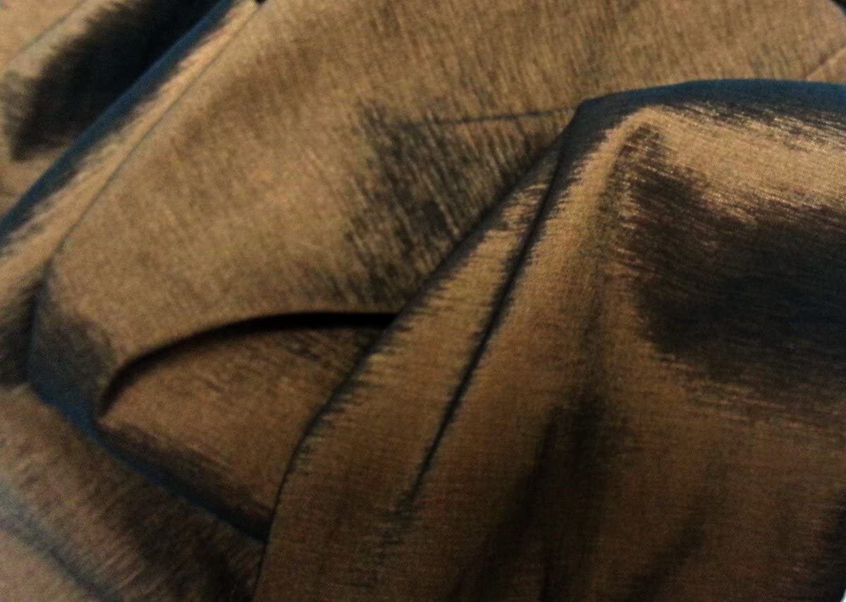 1 Yard 60" Wide Brown Stretch Taffeta Fabric Solid Satin Polyester for Dresses, Bridal Gowns & Crafts