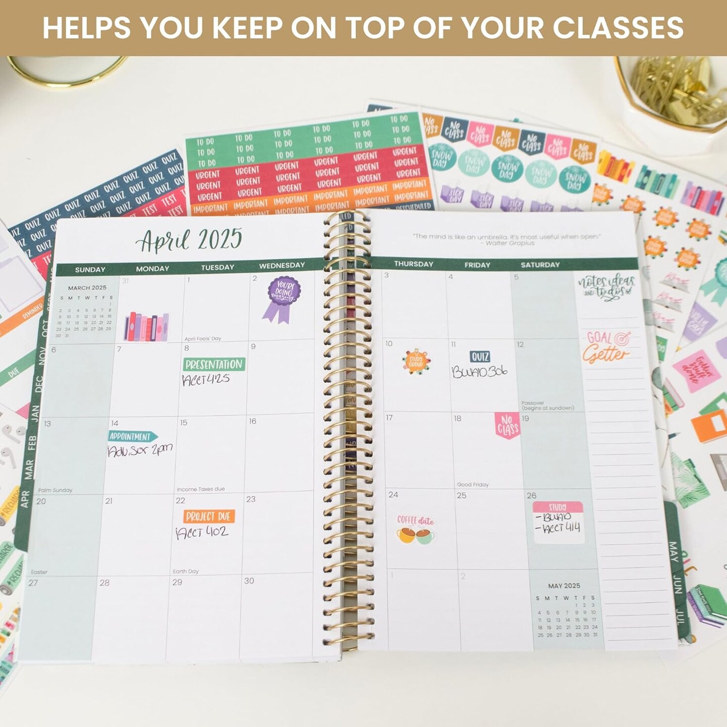 Student Planner Stickers - 8 Sheets / 672 Stickers