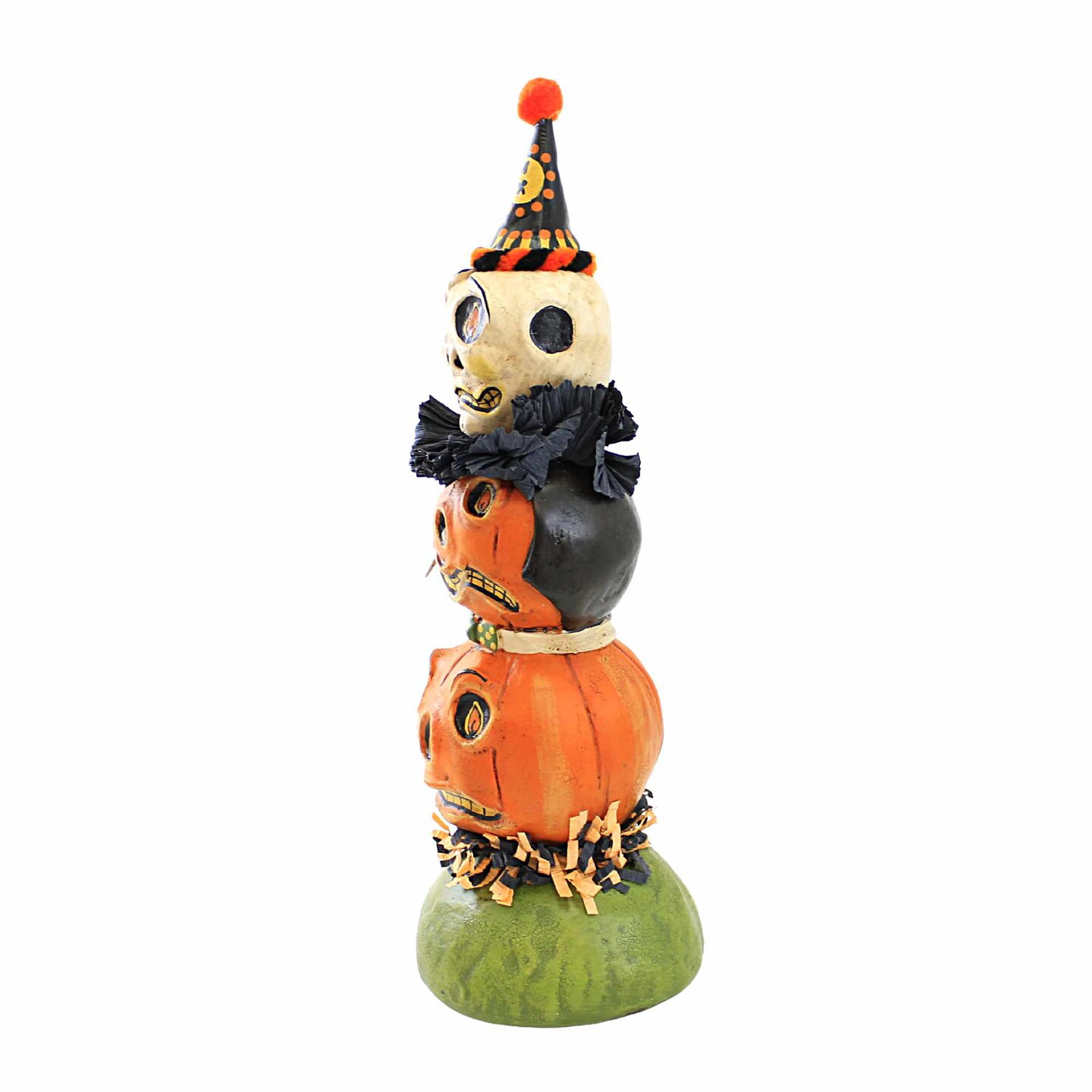 Charles Mcclenning 11.5 Inch Halloween Totem Halloween Figurine , Lightweight Halloween Decor Skull Crepe Paper