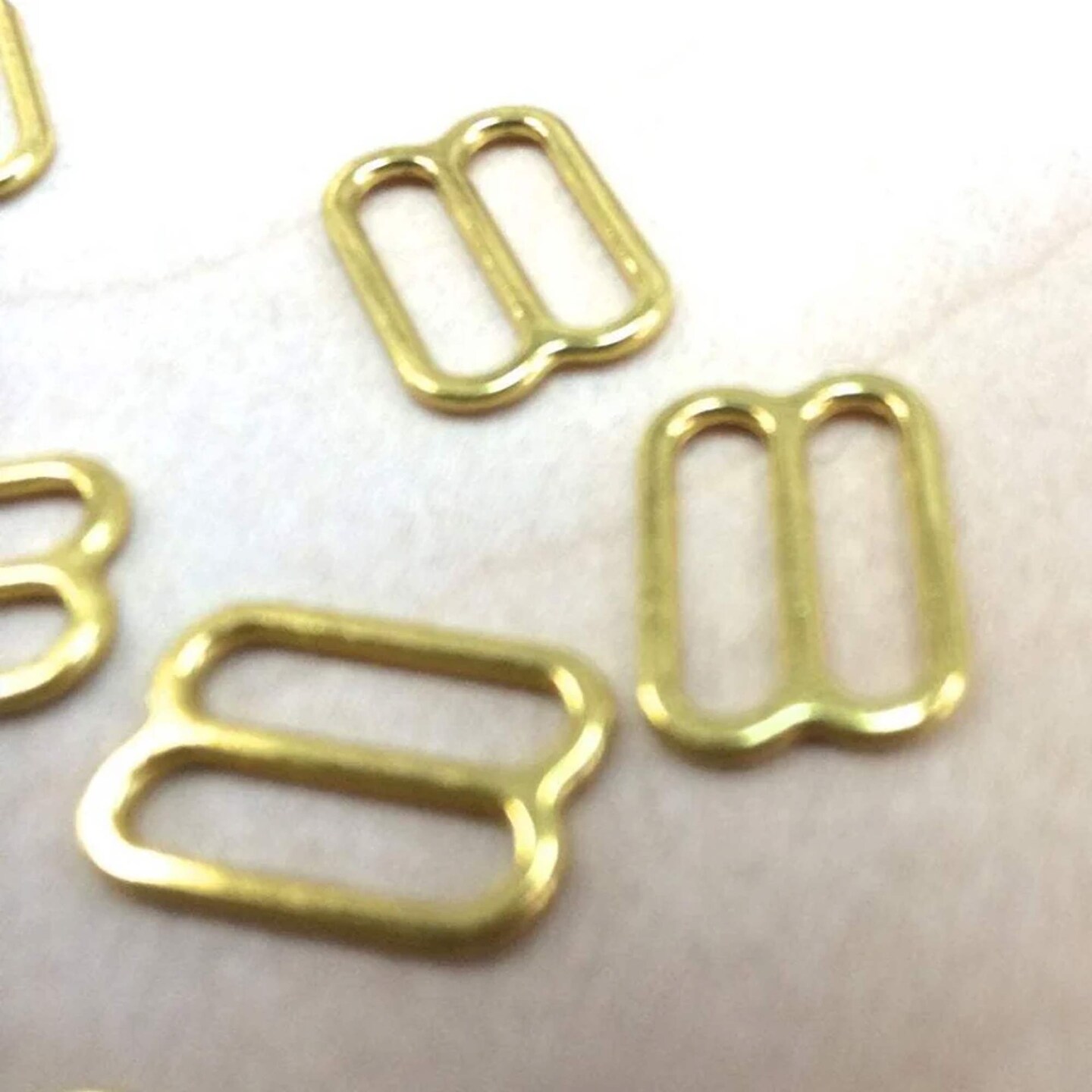 1 Dozen 1/2&#x22; Gold Strap Adjuster Slider for Bras Swimwear Lingerie Sewing Supplies