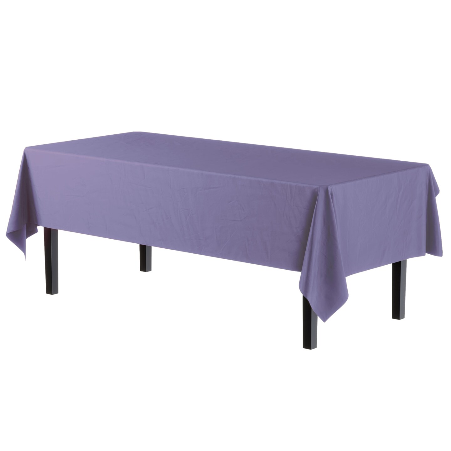 Exquisite 6-Pack Premium Plastic Tablecloth 54in. x 108in. Rectangle Plastic Table Cover