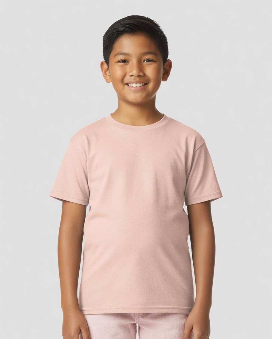 Gildan® Softstyle Youth CVC Crewneck Short Sleeve T-Shirt for School Uniforms, Sports & Custom Printing Kids Tee