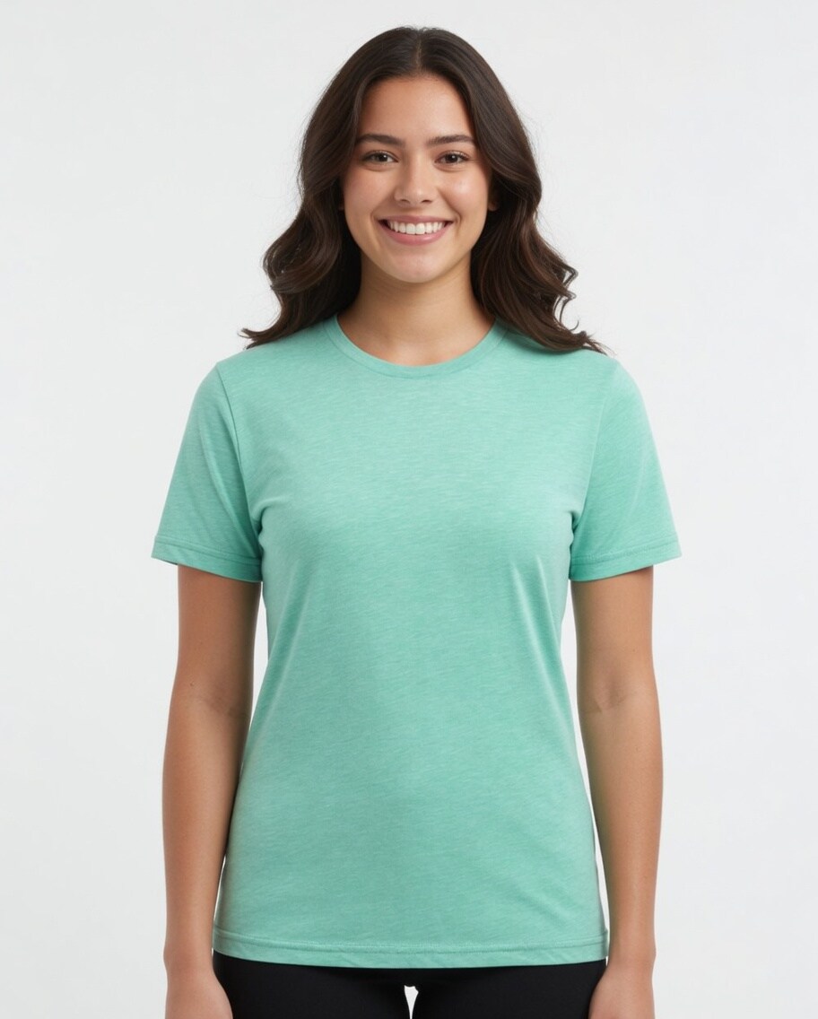 BELLA + CANVAS CVC Short Sleeve Crewneck Jersey T-Shirt for Casual Layering & Custom Print Essential Tee