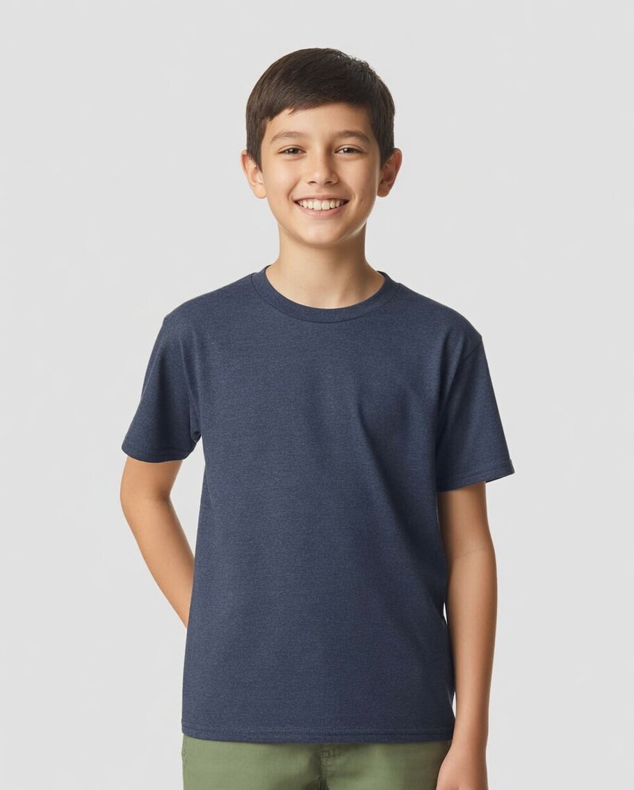 Gildan® Softstyle Youth CVC Crewneck Short Sleeve T-Shirt for Everyday Wear, School & Custom Printing Kids Tee