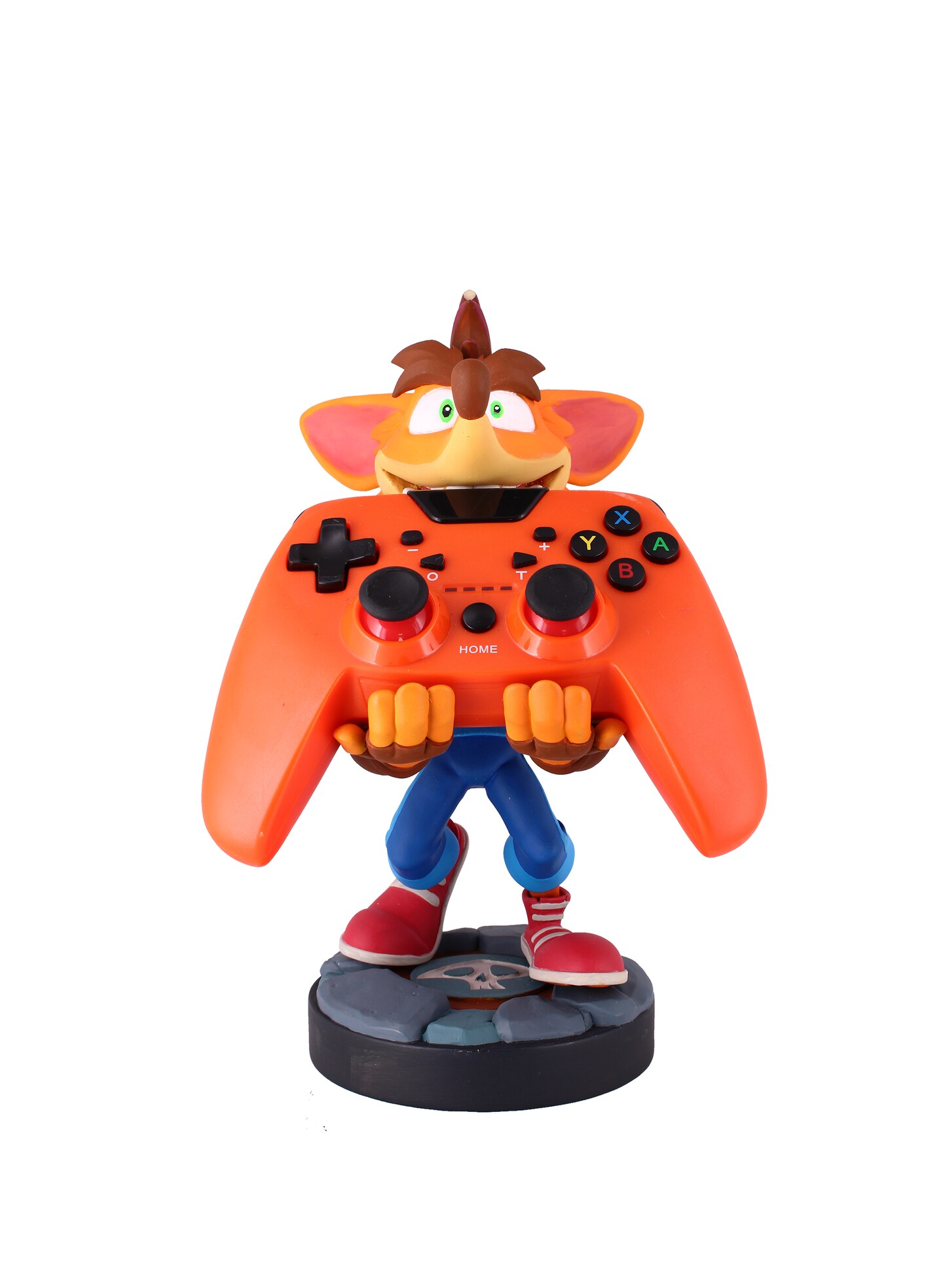 Exquisite Gaming: Crash Bandicoot 4 - Original Mobile Phone &#x26; Gaming Controller Holder, Device Stand, Cable Guys, Licensed Figure