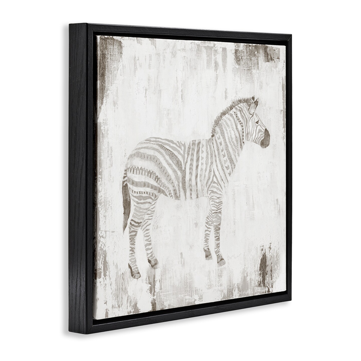 Stupell Industries Boho Striped Zebra Floating Frame By Janet Tava