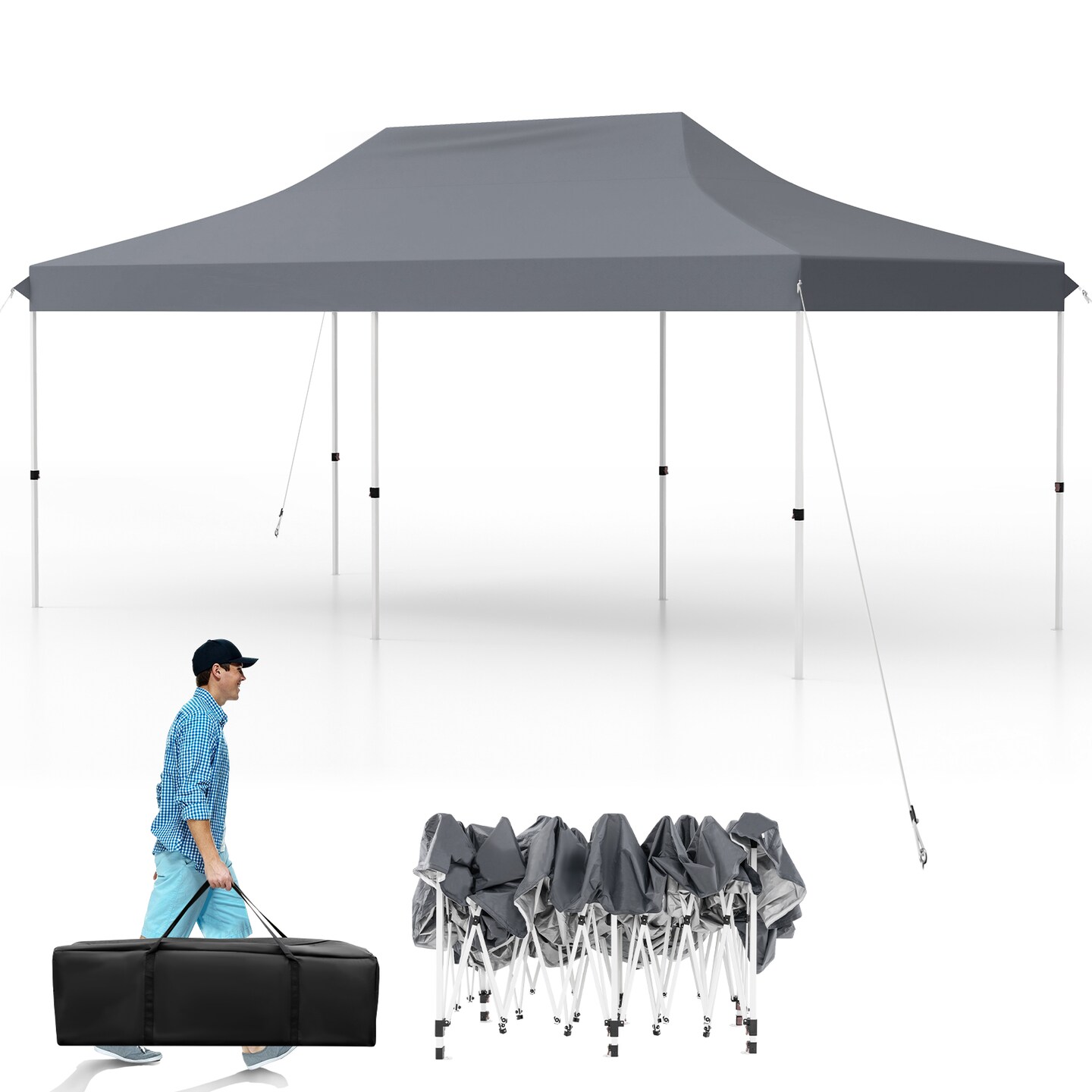 Oxford Pop-Up Canopy Tent with UV and Height Adjustments