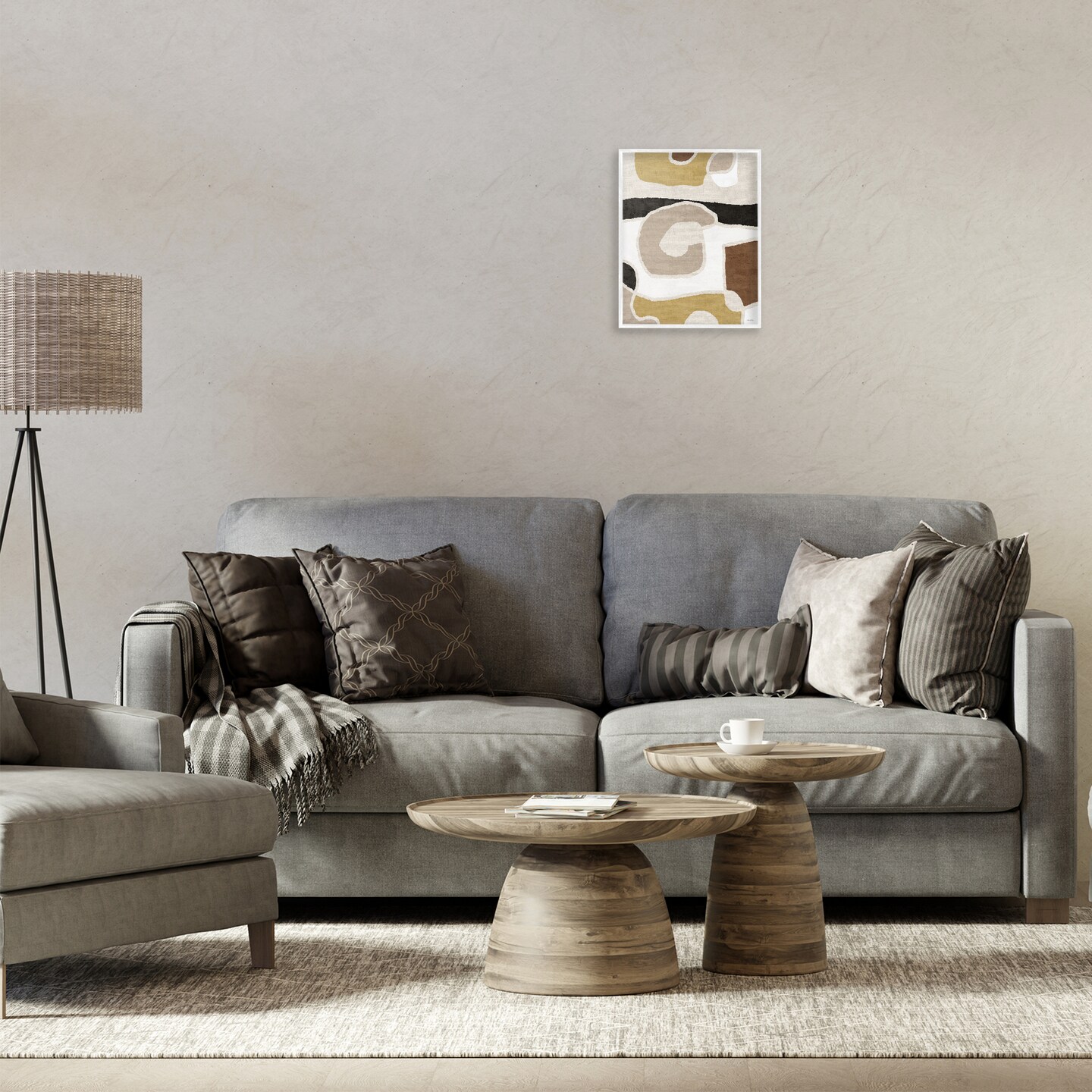 Stupell Industries Earthy Boho Geometrics Framed Giclee Design by Amber Sterling