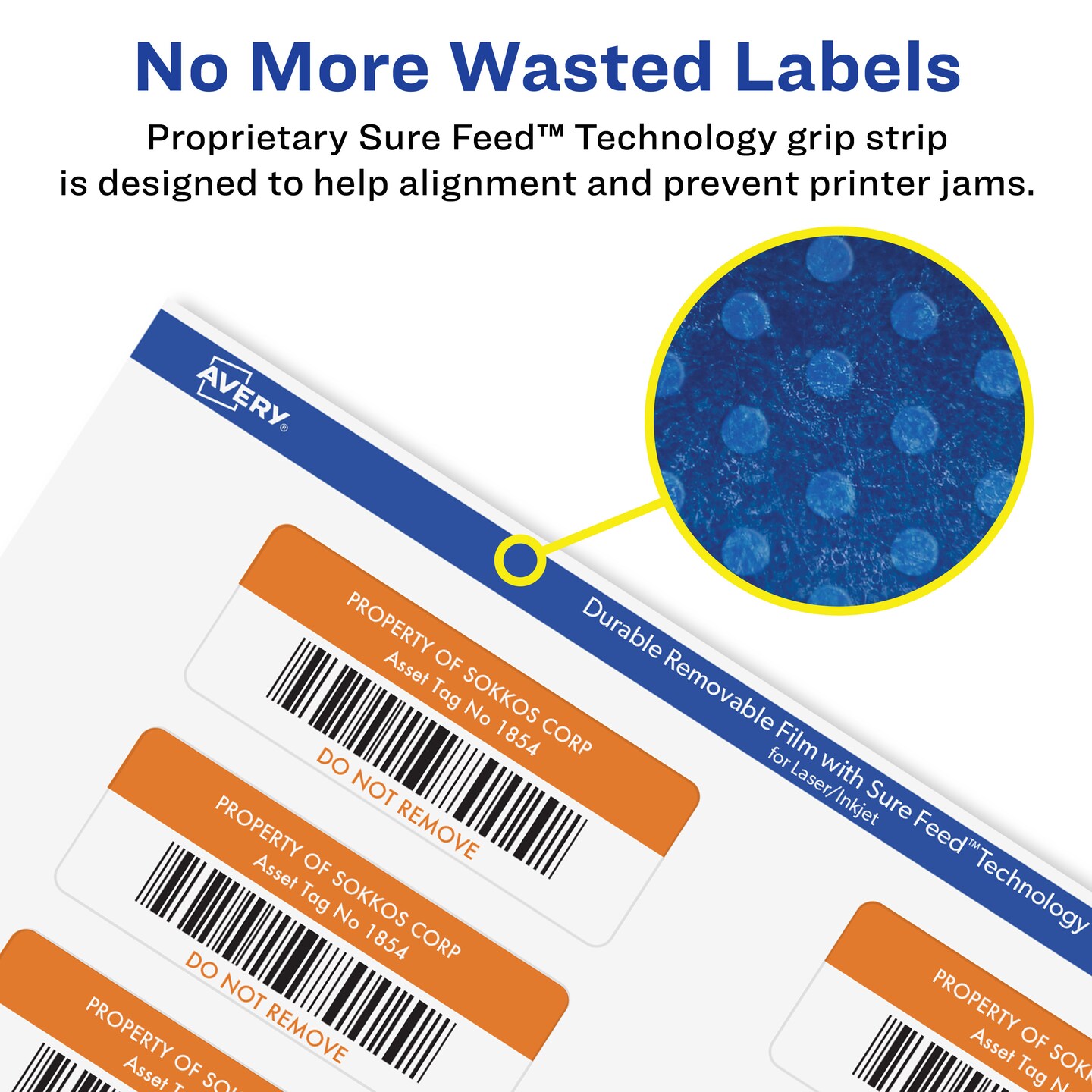 Avery Durable ID Labels with Sure Feed, 1&#x22; x 2-5/8&#x22;