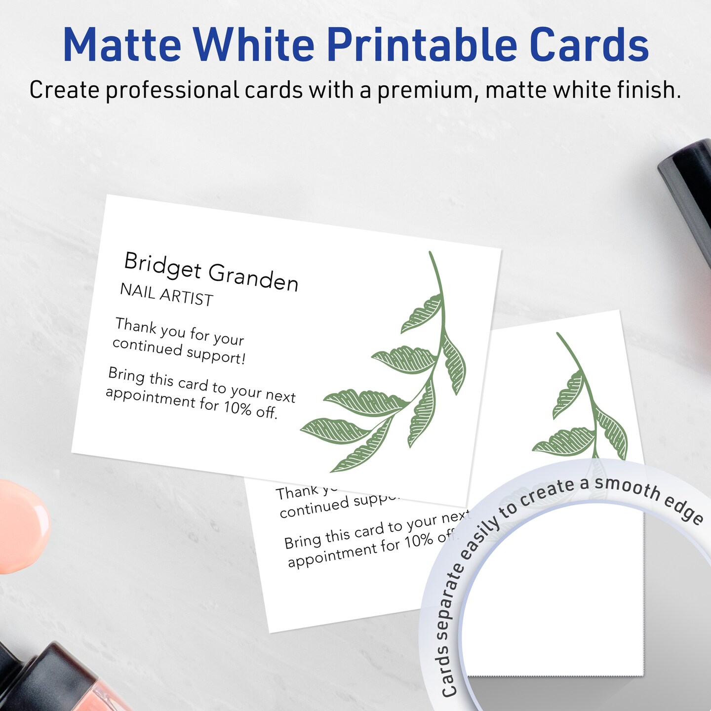 Avery Matte White Invitation Cards, 5&#x22; x 7&#x22; Rectangle
