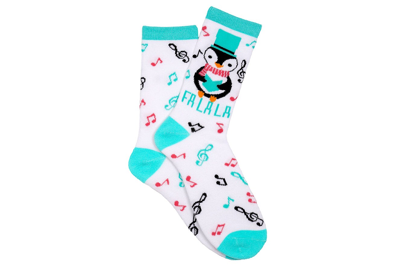 Everything Legwear Fa La La Penguin Crew Sock