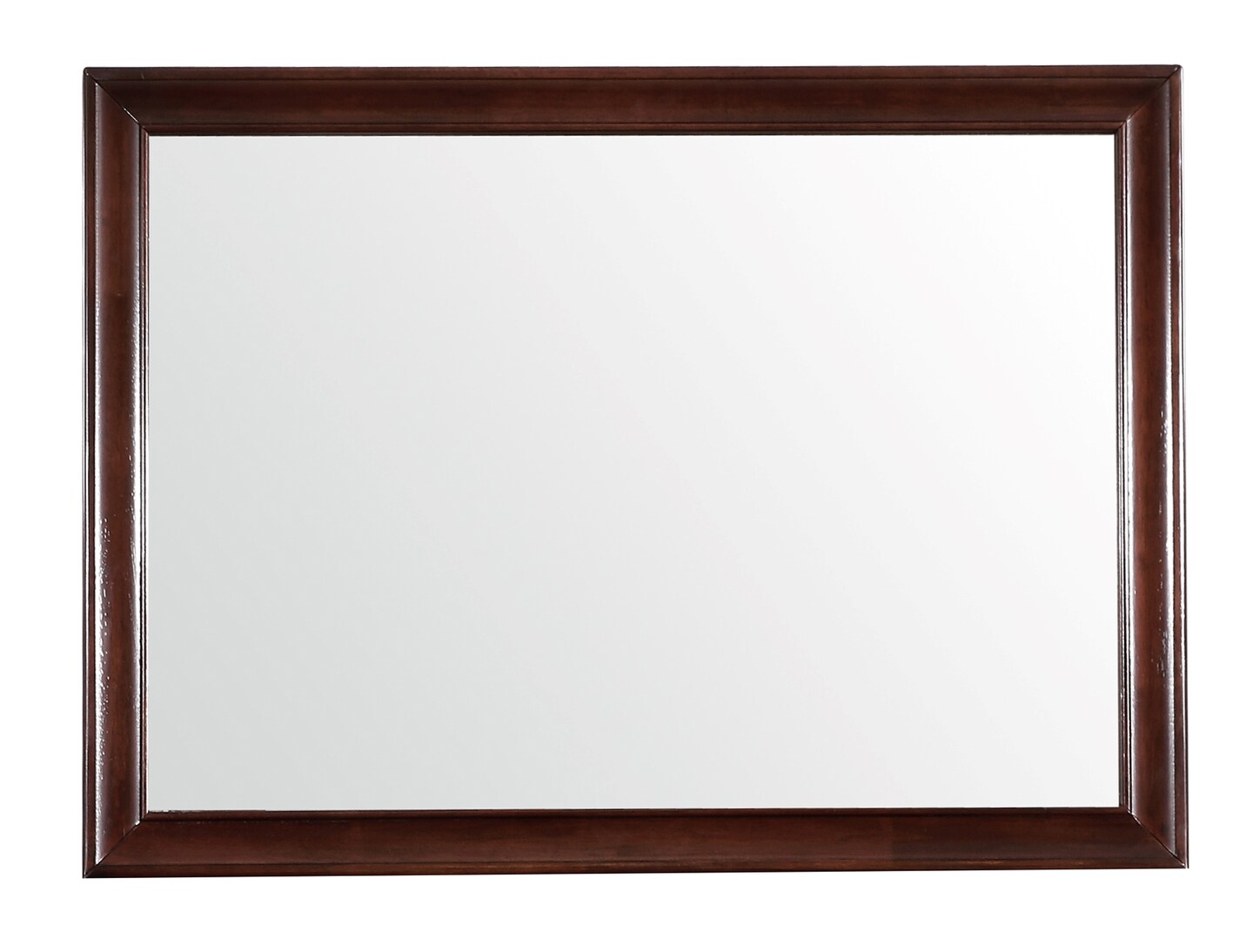 Contemporary Home Living Wooden Framed Rectangular Dresser Wall Mirror - 45&#x22; - Dark Brown
