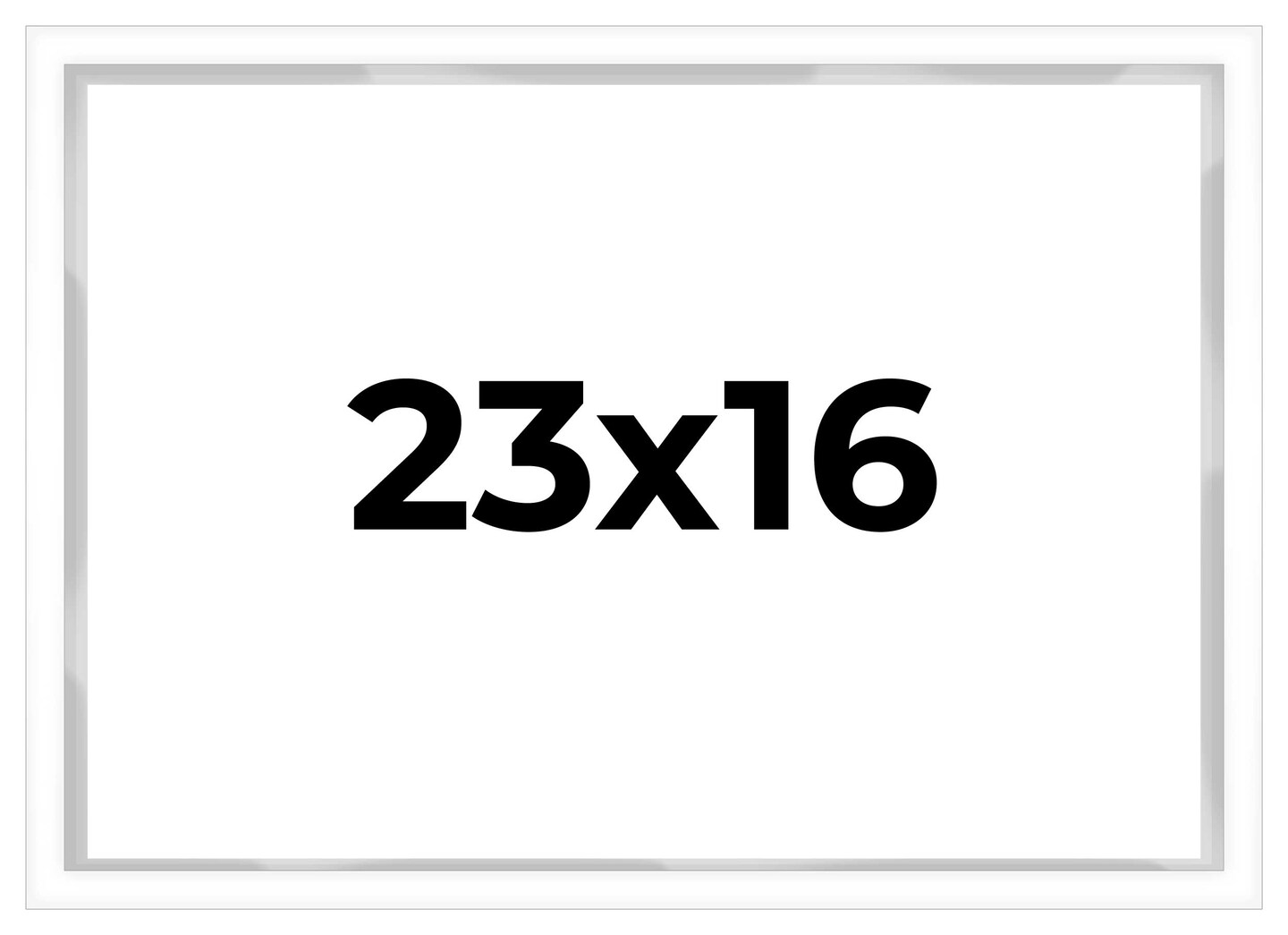 23x16 Shadow Box 3/4" Depth White Picture Frame - UV Acrylic, Backing, Hanging Hardware