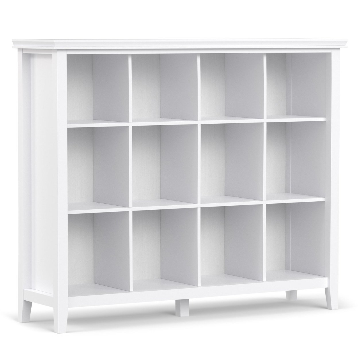 Simpli Home Artisan Solid Wood 48" X 57" Transitional 12 Cube Storage 12 Shelves