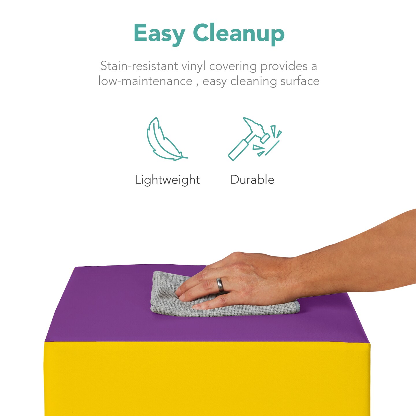 Best Choice Products 5-Piece Kids Climb & Crawl Soft Foam Block Playset Structures for Child Development