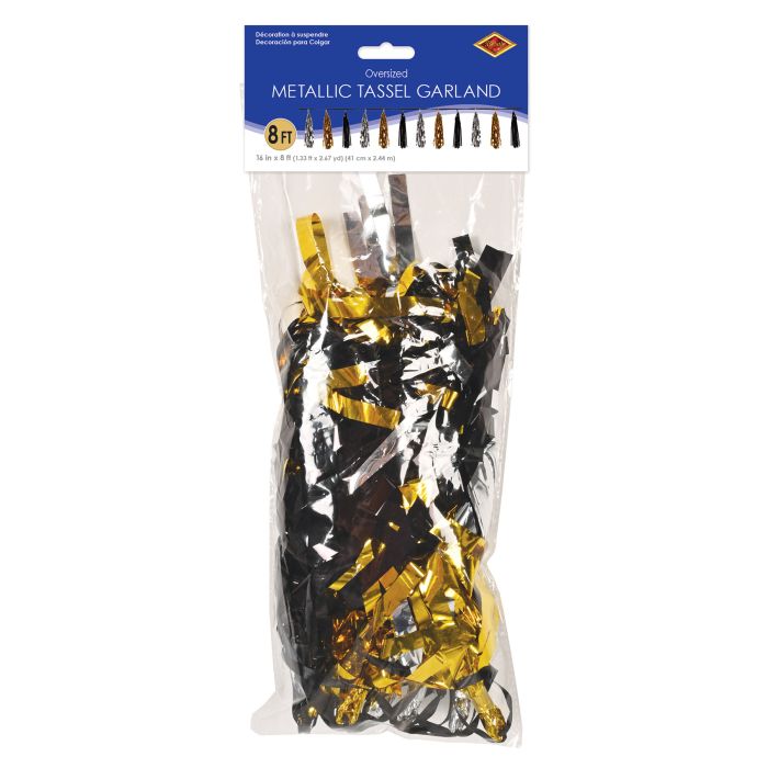 12 Pack Beistle Oversized Metallic Tassel Garland