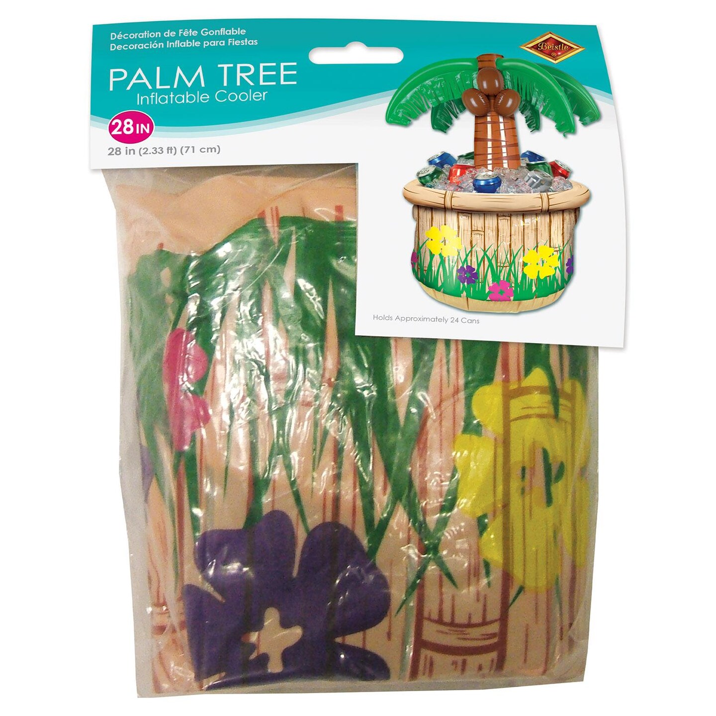 6 Pack Beistle Luau Party Inflatable Palm Tree Cooler