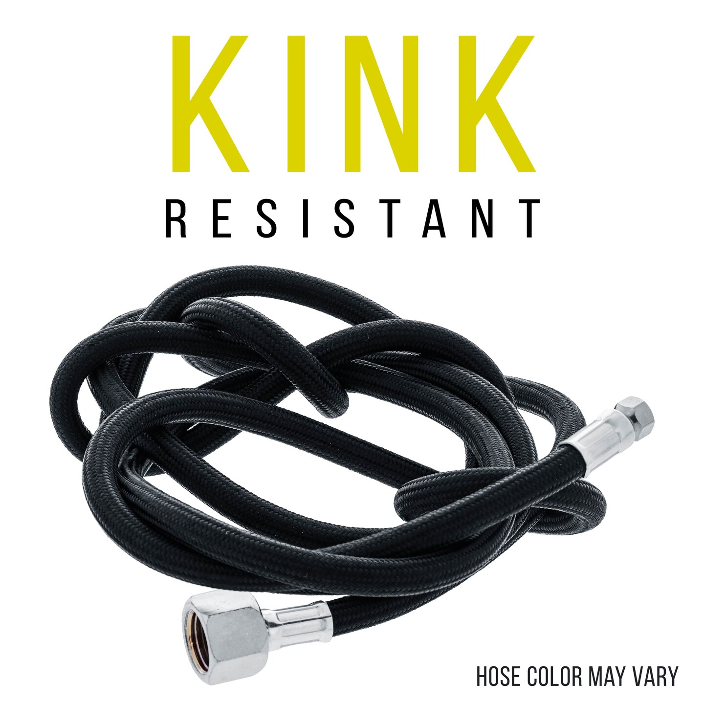 6&#x27; Nylon Braided Airbrush Hose with a PAASCHE Airbrush Size Fitting on One End and a Standard 1/4&#x22; Size Fitting on the Other End (Hose color may vary)