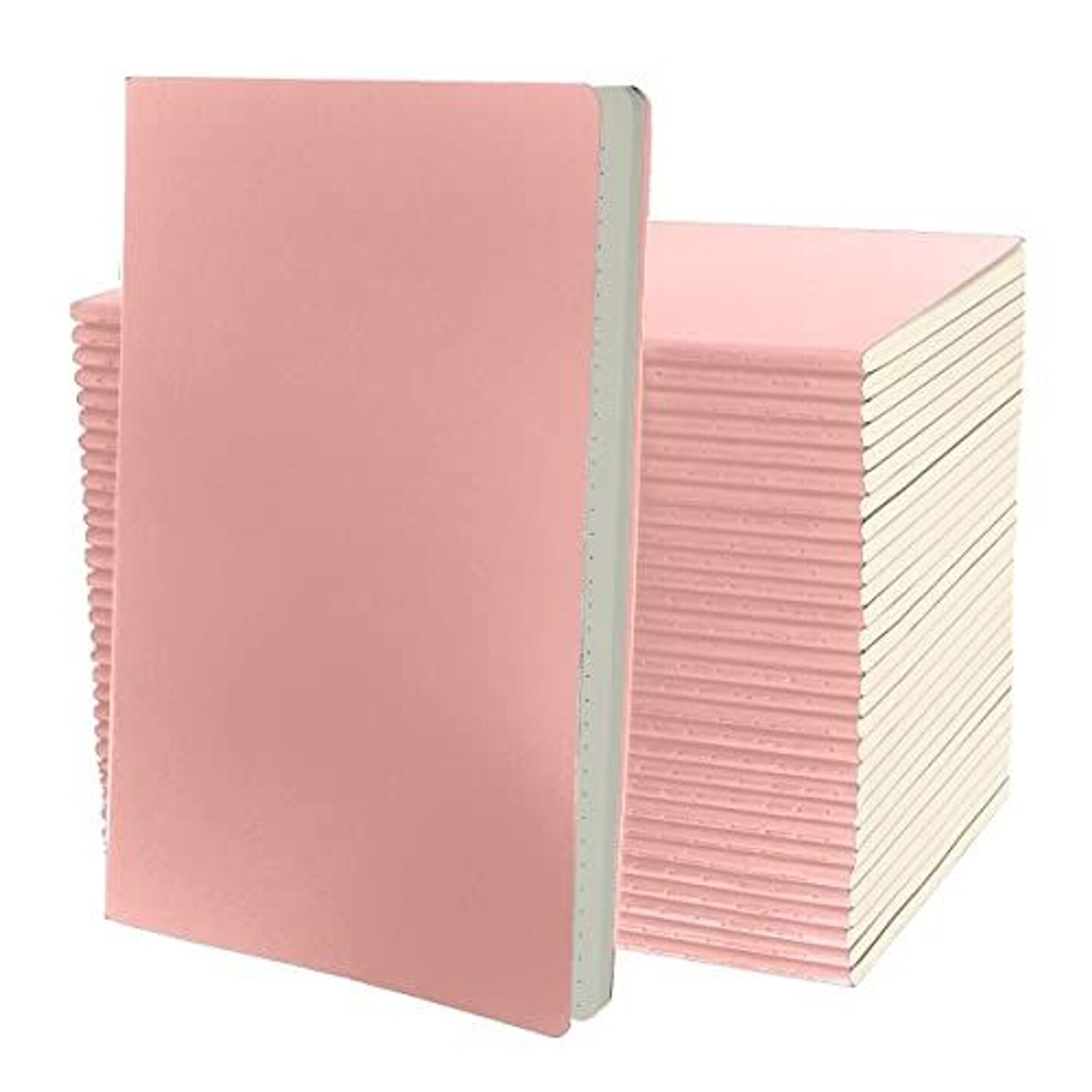 Simply Genius 30 Pack Bulk A5 Dotted Softcover Notebooks, 92 pages, 8.2&#x22; x 5.5&#x22;, Writing Journal for Work, Travel, Business, School &#x26; More, Grid Notebook for Men &#x26; Women - Pink