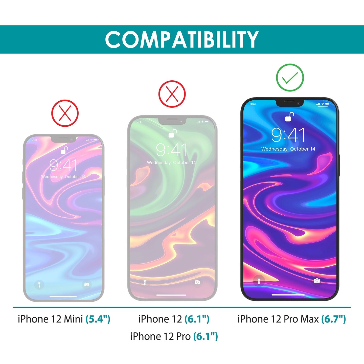 Crystal Clear Case For iPhone 12 Pro Max (6.7 inch), Shockproof TPU Bumper Shock-Absorbing Corners Protective Transparent Cover, by Insten