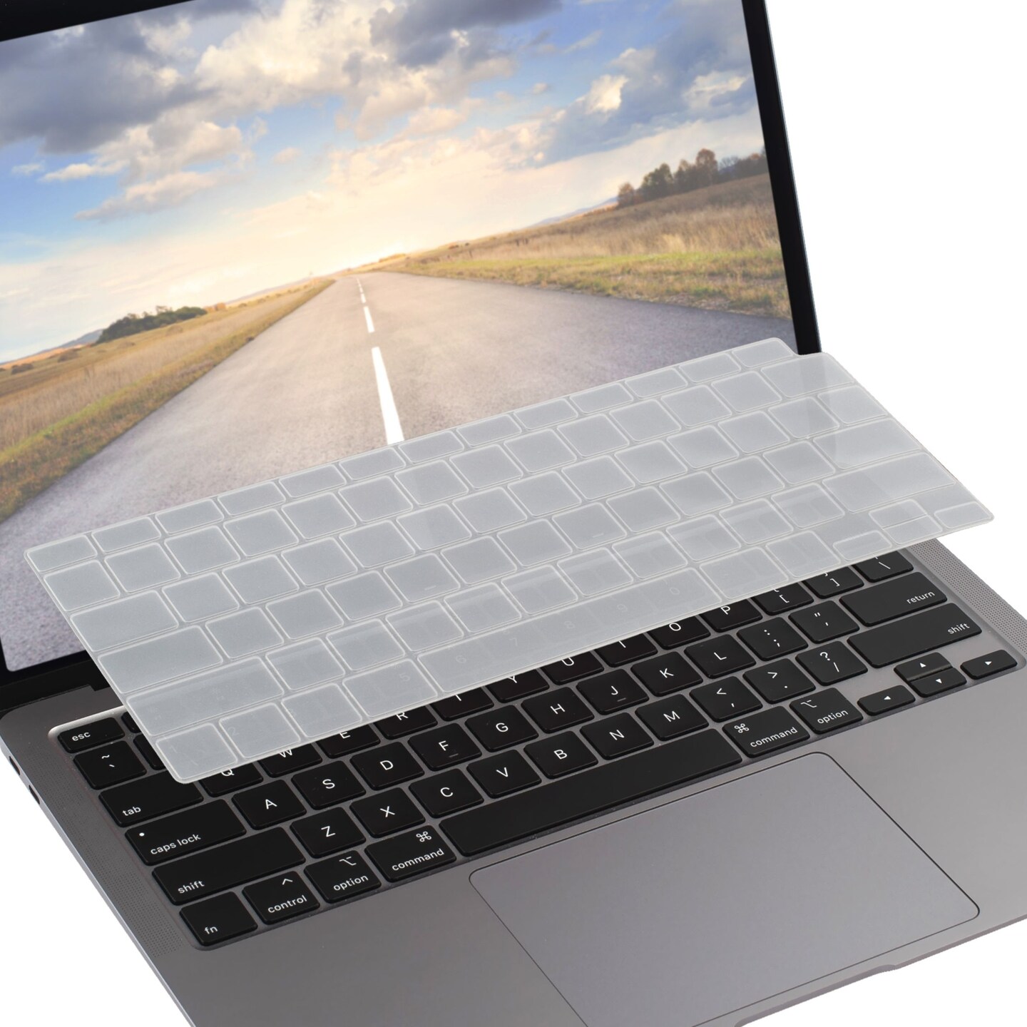 Insten Keyboard Cover Protector Compatible with 2020 Macbook Air 13&#x22;, Ultra Thin Silicone Skin, Tactile Feeling, Anti-Dust, Clear