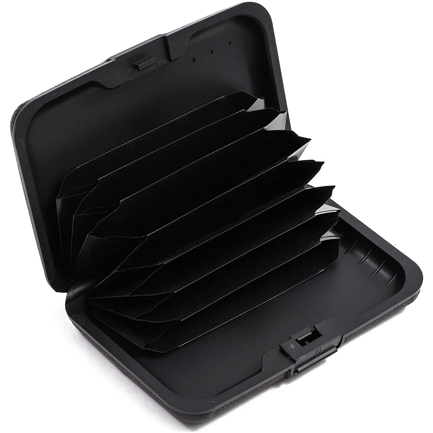 Black RFID Blocking Credit Card Wallet for Men Women, Aluminum Metal Card Holder Case for Travel Identity ID Safe Protection