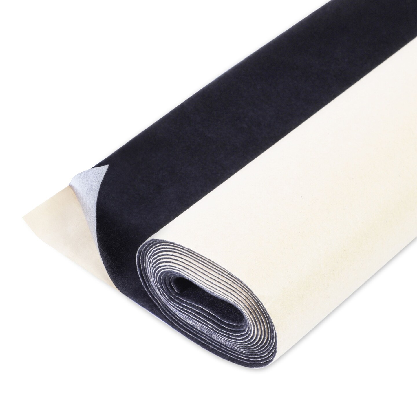 Bright Creations Adhesive Felt Roll of Fabric for Crafts, 78.7 x 17.7 x 0.1 inch Multipurpose Black Felt Sheets with Self-Adhesive Backing, Use as Drawer Liners, Jewelry Box Lining, DIY Projects