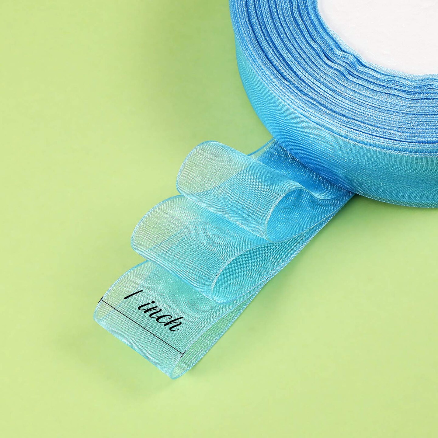6 Rolls Organza Ribbon Sheer Chiffon Ribbon Bulk for Gift Wrapping Decorating Valentine&#x27;s Day Wedding Birthday Bouquet Garland(50 Yard Each Roll,Bright Color)