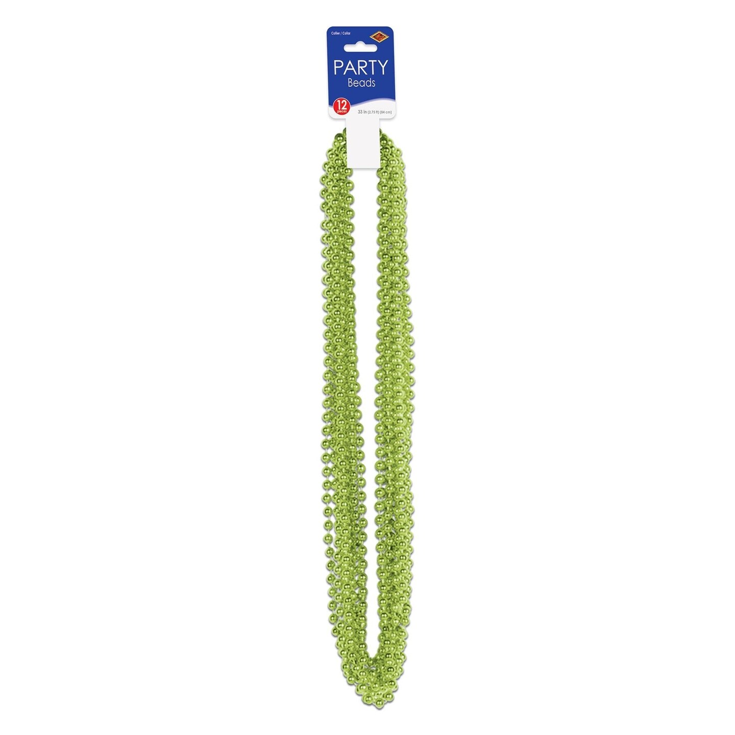 144 Pack Beistle Party Bead Necklaces - Small Round Light green